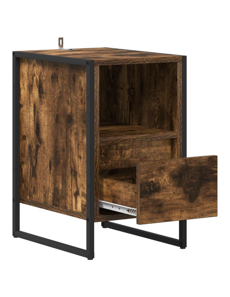 Comodino Quercia Fumosa 39,5 x 30 x 50 cm Legno multistrato