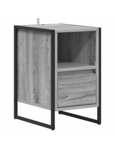 Comodino Grigio Sonoma 39,5 x 30 x 50 cm Legno multistrato 2