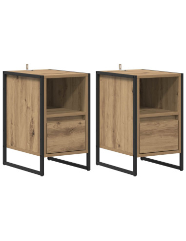 Comodino 2 pcs Rovere Artigianale 39,5 x 30 x 50 cm