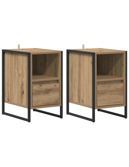 Comodino 2 pcs Rovere Artigianale 39,5 x 30 x 50 cm