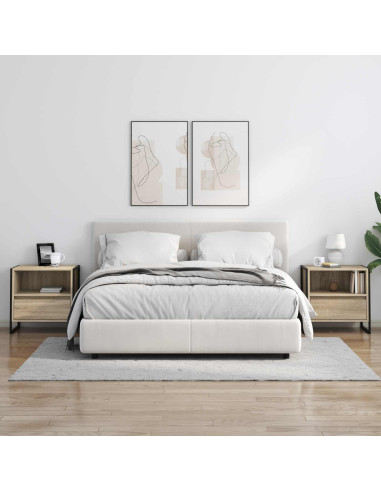 Comodino 2 pcs Sonoma 50 x 39,5 x 50 cm Legno multistrato