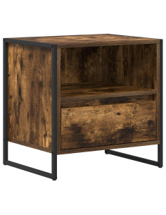 Comodino Quercia Fumosa 50 x 39,5 x 50 cm Legno multistrato 2