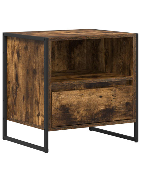 Comodino Quercia Fumosa 50 x 39,5 x 50 cm Legno multistrato