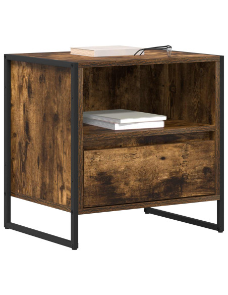 Comodino con cassetto 2 pcs Quercia Fumosa 50 x 39,5 x 50 cm
