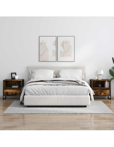 Comodino con cassetto 2 pcs Quercia Fumosa 50 x 39,5 x 50 cm