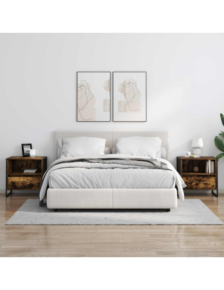 Comodino con cassetto 2 pcs Quercia Fumosa 50 x 39,5 x 50 cm