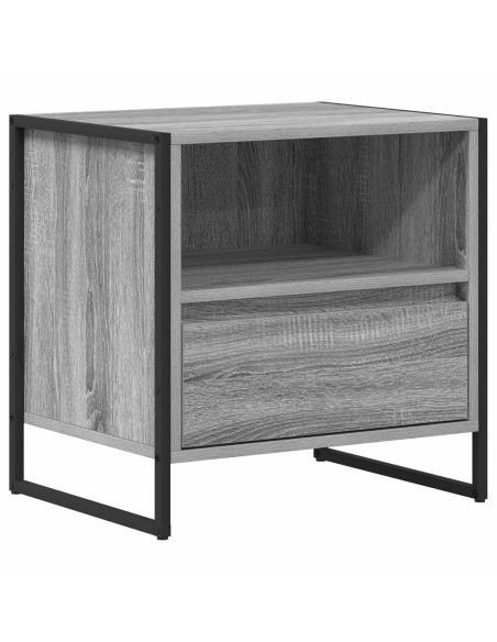 Comodino Grigio Sonoma 50 x 39,5 x 50 cm Legno multistrato