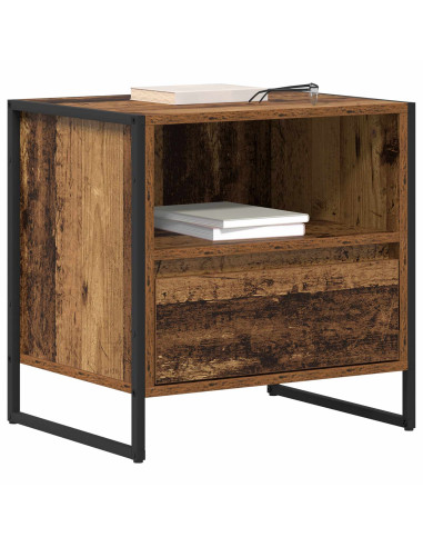 Comodino con cassetto 2 pcs Legno vecchio 50 x 39,5 x 50 cm