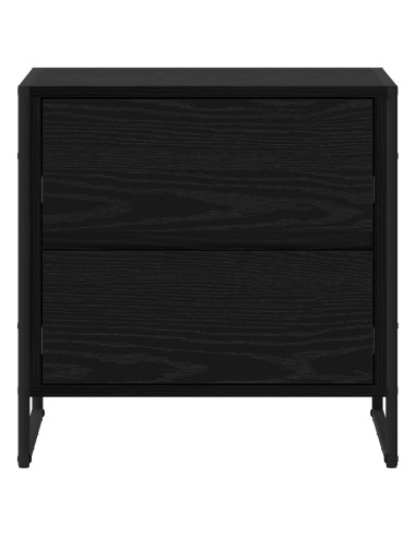 Comodino Rovere Nero 50 x 39.5 x 50 cm Legno multistrato