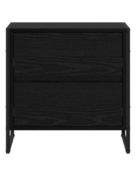 Comodino Rovere Nero 50 x 39.5 x 50 cm Legno multistrato