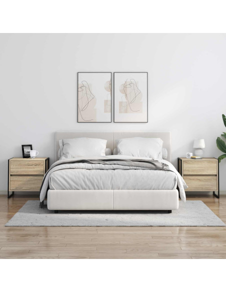 Comodino Sonoma 50 x 39.5 x 50 cm Legno multistrato