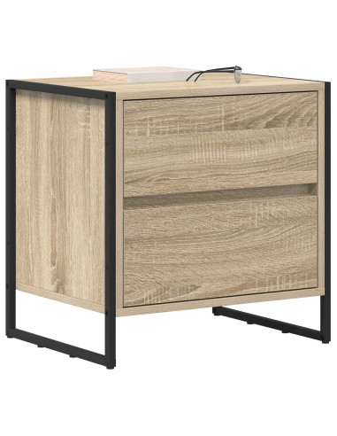 Comodino 2 pcs Sonoma 50 x 39.5 x 50 cm Legno multistrato
