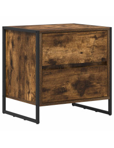 Comodino Quercia Fumosa 50 x 39.5 x 50 cm Legno multistrato 2