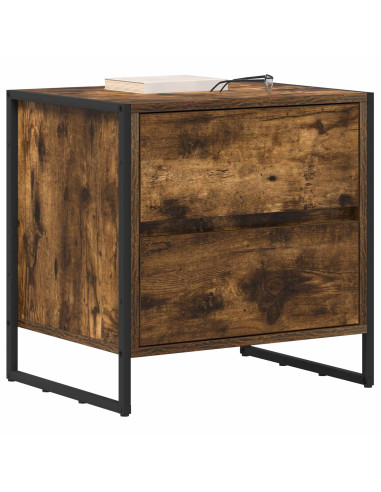 Comodino con cassetto 2 pcs Quercia Fumosa 50 x 39.5 x 50 cm