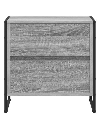 Comodino Grigio Sonoma 50 x 39.5 x 50 cm Legno multistrato