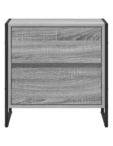 Comodino Grigio Sonoma 50 x 39.5 x 50 cm Legno multistrato