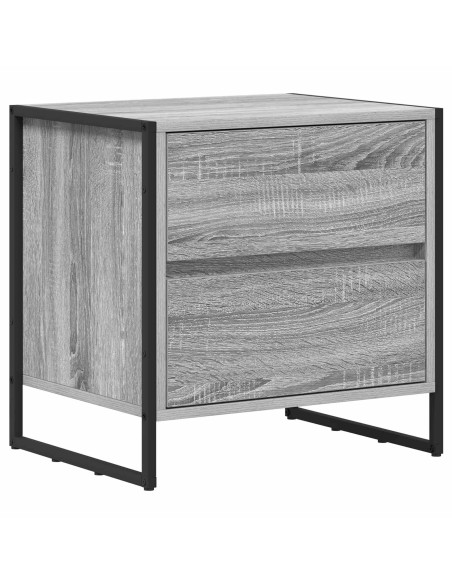 Comodino con cassetto 2 pcs Grigio Sonoma 50 x 39.5 x 50 cm