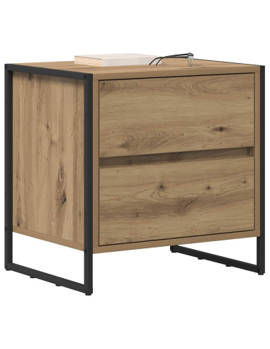 Comodino Rovere Artigianale 50 x 39.5 x 50 cm Legno multistrato