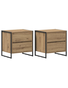Comodino 2 pcs Rovere Artigianale 50 x 39.5 x 50 cm 2