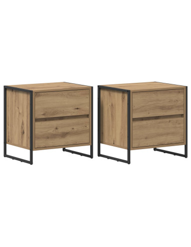 Comodino 2 pcs Rovere Artigianale 50 x 39.5 x 50 cm