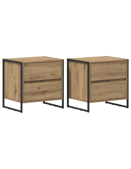 Comodino 2 pcs Rovere Artigianale 50 x 39.5 x 50 cm