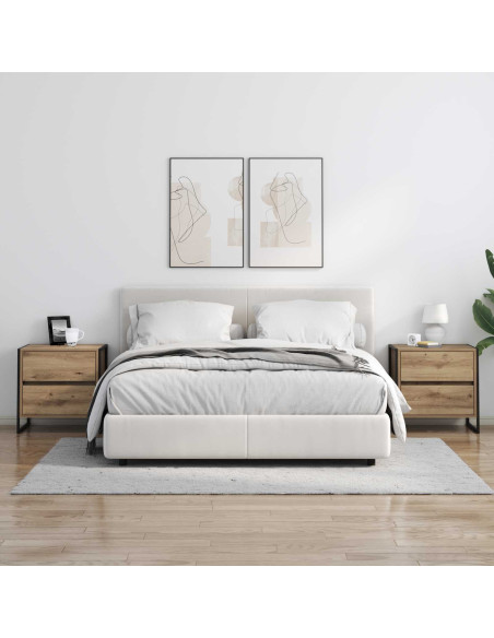 Comodino 2 pcs Rovere Artigianale 50 x 39.5 x 50 cm