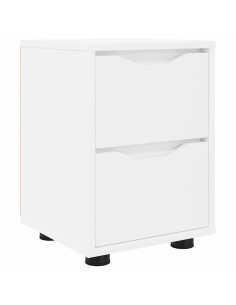 Comodino Bianco 30,5 x 30 x 43 cm Legno multistrato 2