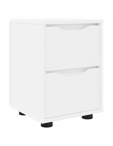 Comodino Bianco 30,5 x 30 x 43 cm Legno multistrato