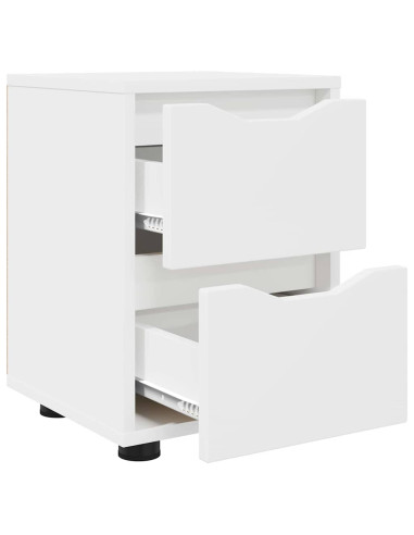 Comodino Bianco 30,5 x 30 x 43 cm Legno multistrato