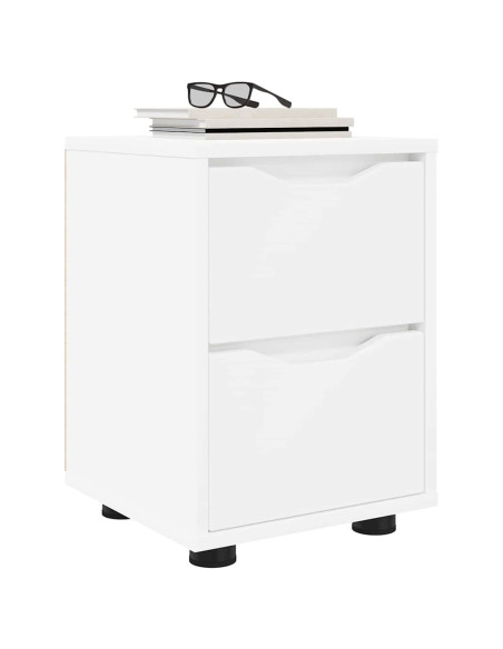Comodini 2 pcs Bianco 30,5 x 30 x 43 cm Legno multistrato