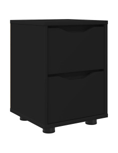 Comodino con cassetto Nero 30,5 x 30 x 43 cm Legno multistrato 2