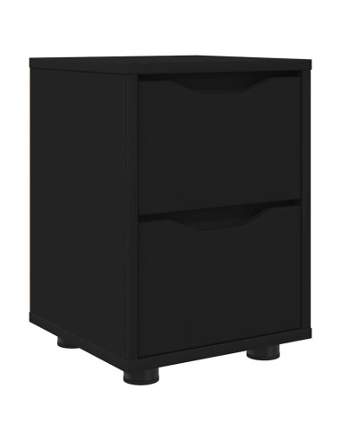 Comodino con cassetto Nero 30,5 x 30 x 43 cm Legno multistrato