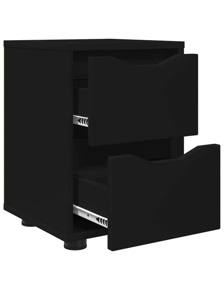 Comodini 2 pcs Nero 30,5 x 30 x 43 cm Legno multistrato