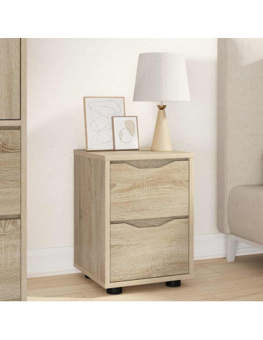 Comodini con cassetto 2 pcs Rovere Sonoma 30,5 x 30 x 43 cm