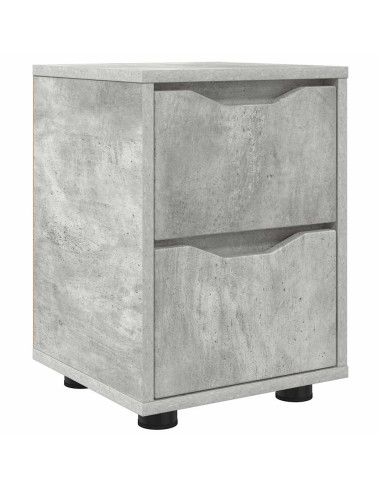 Comodino Grigio cemento 30,5 x 30 x 43 cm Legno multistrato