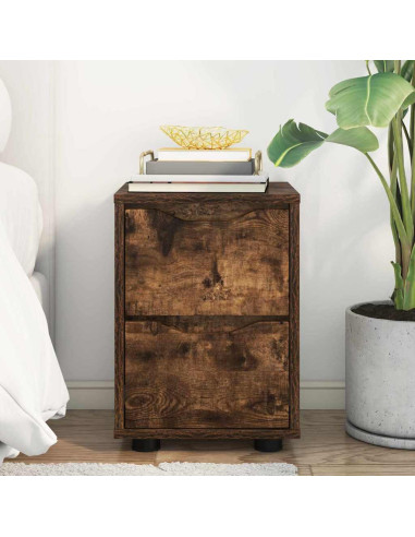 Comodino Rovere fumé 30,5 x 30 x 43 cm Legno multistrato