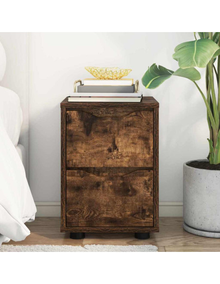 Comodino Rovere fumé 30,5 x 30 x 43 cm Legno multistrato