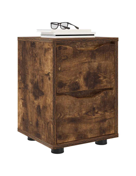 Comodini 2 pcs Rovere fumé 30,5 x 30 x 43 cm Legno multistrato