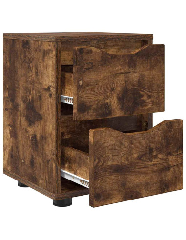 Comodini 2 pcs Rovere fumé 30,5 x 30 x 43 cm Legno multistrato