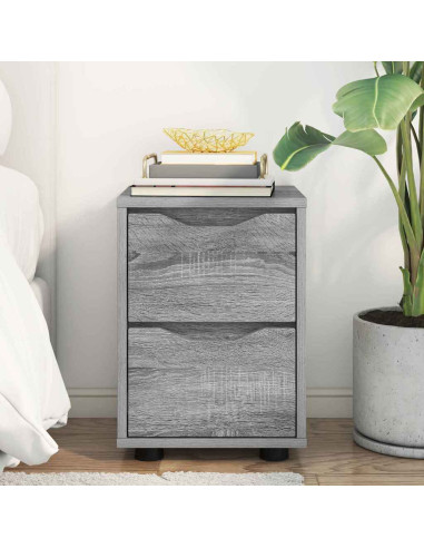 Comodino Grigio Sonoma 30,5 x 30 x 43 cm Legno multistrato
