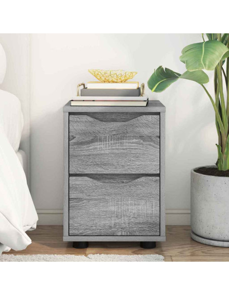 Comodino Grigio Sonoma 30,5 x 30 x 43 cm Legno multistrato