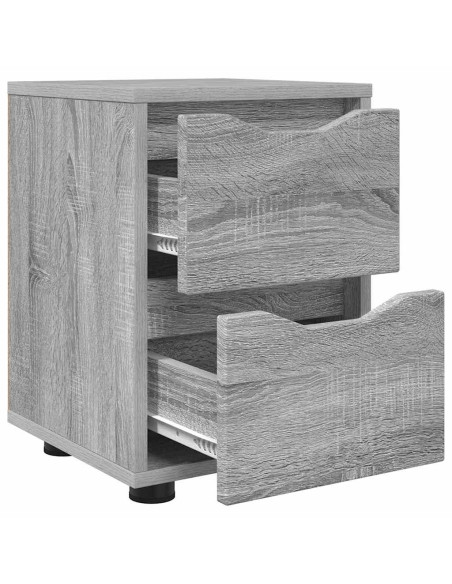 Comodino Grigio Sonoma 30,5 x 30 x 43 cm Legno multistrato