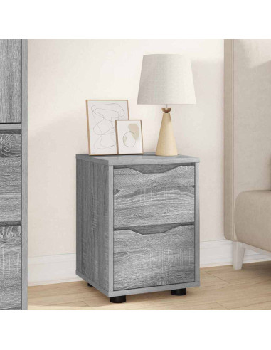 Comodini con cassetto 2 pcs Grigio Sonoma 30,5 x 30 x 43 cm