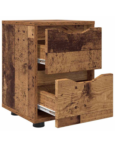 Comodini con cassetto 2 pcs Legno vecchio 30,5 x 30 x 43 cm