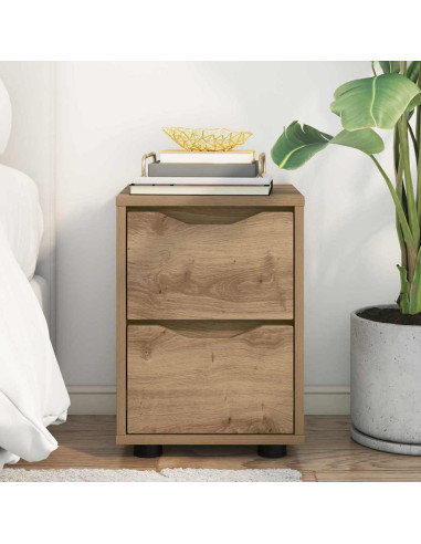 Comodino Rovere artigianale 30,5 x 30 x 43 cm Legno multistrato