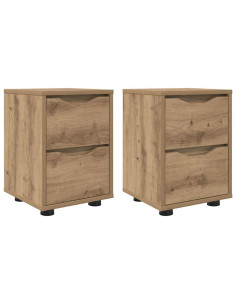 Comodini 2 pcs Rovere artigianale 30,5 x 30 x 43 cm 2