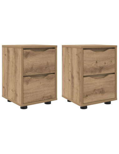 Comodini 2 pcs Rovere artigianale 30,5 x 30 x 43 cm