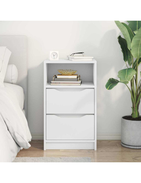Comodino con cassetto Bianco 40 x 30 x 467 cm Legno multistrato