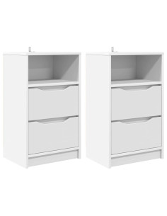Comodini 2 pcs Bianco 40 x 30 x 467 cm Legno multistrato 2