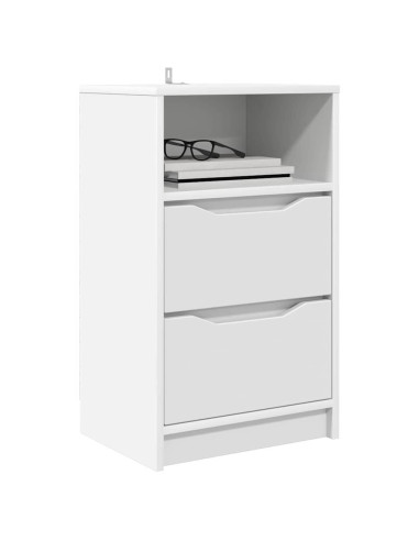 Comodini 2 pcs Bianco 40 x 30 x 467 cm Legno multistrato